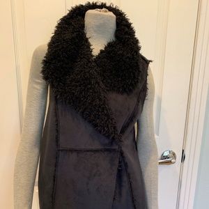 Anthropologie Dylan Faux Fur/Suede Vest XS